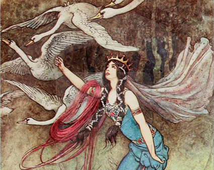 Warwick Goble. Sei cigni